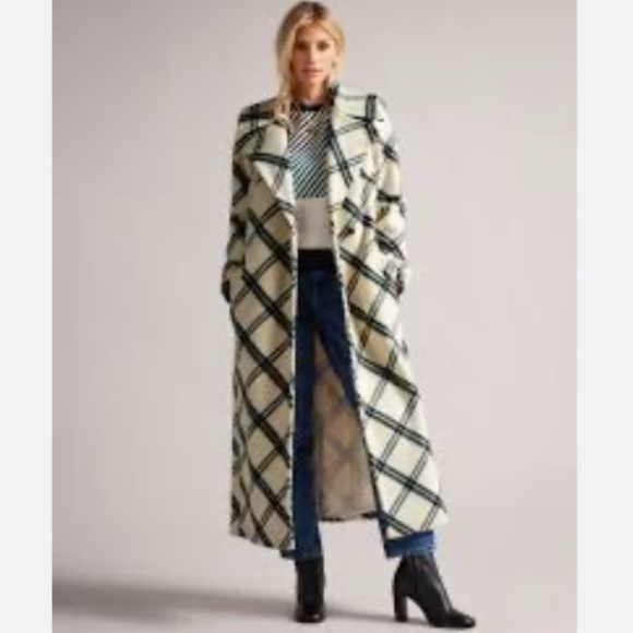 Ted Baker Jackets & Blazers - NWT TED BAKER RUBIO PLAID LONGLINE COAT 2022 COLLECTION $795 WORN ONCE